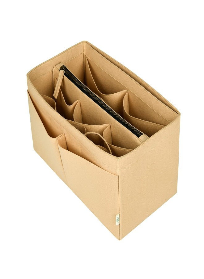 OON Purse Organizer Insert Felt Bag Organizer Handbag Organizer Insert Bag In Bag Organizer For Tote Fits LV Speedy Neverfull, Beige, X-LARGE - Image 1